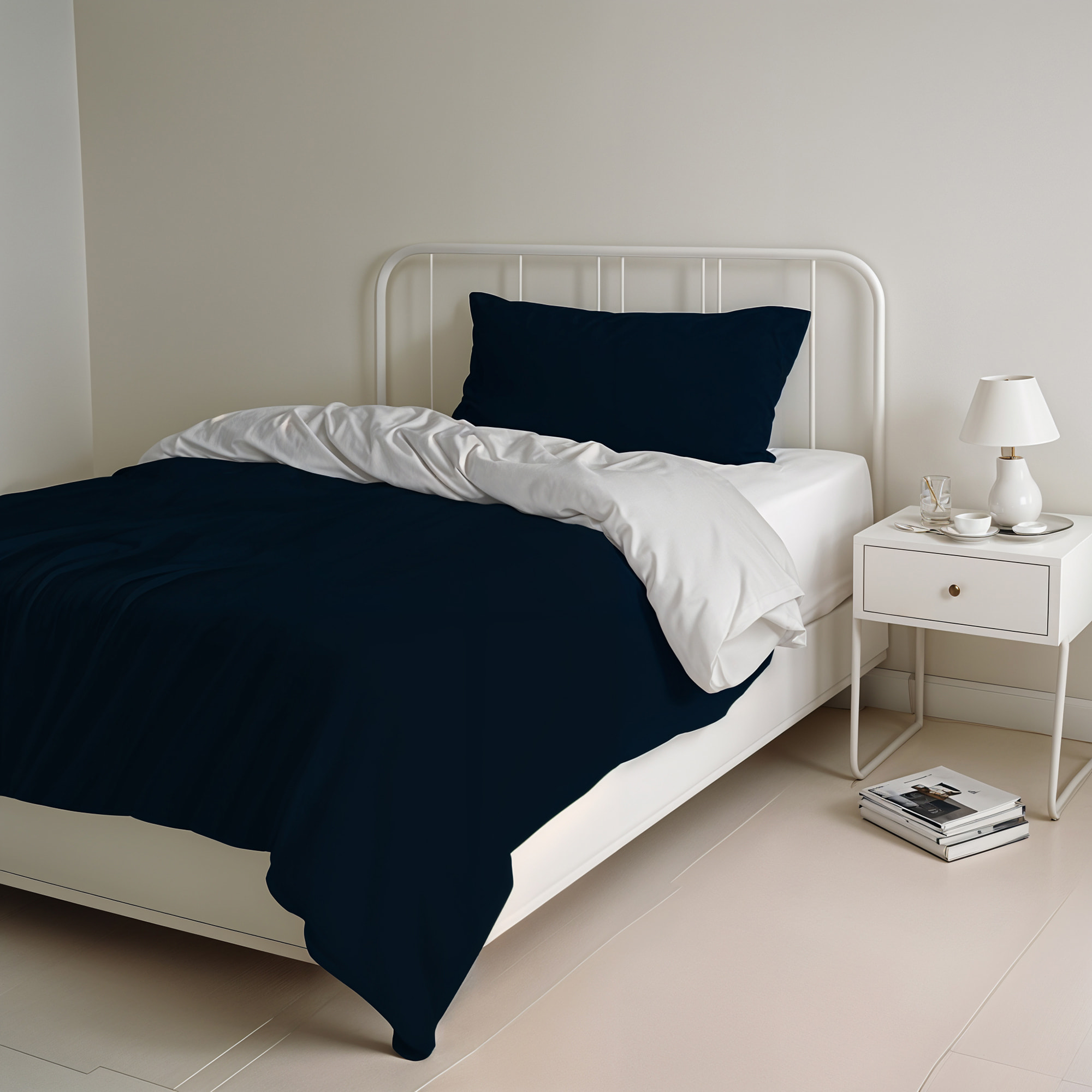 PARURE COPRIPIUMINO NATURAL COLOR SINGOLO - 100% COTONE MADE IN ITALY