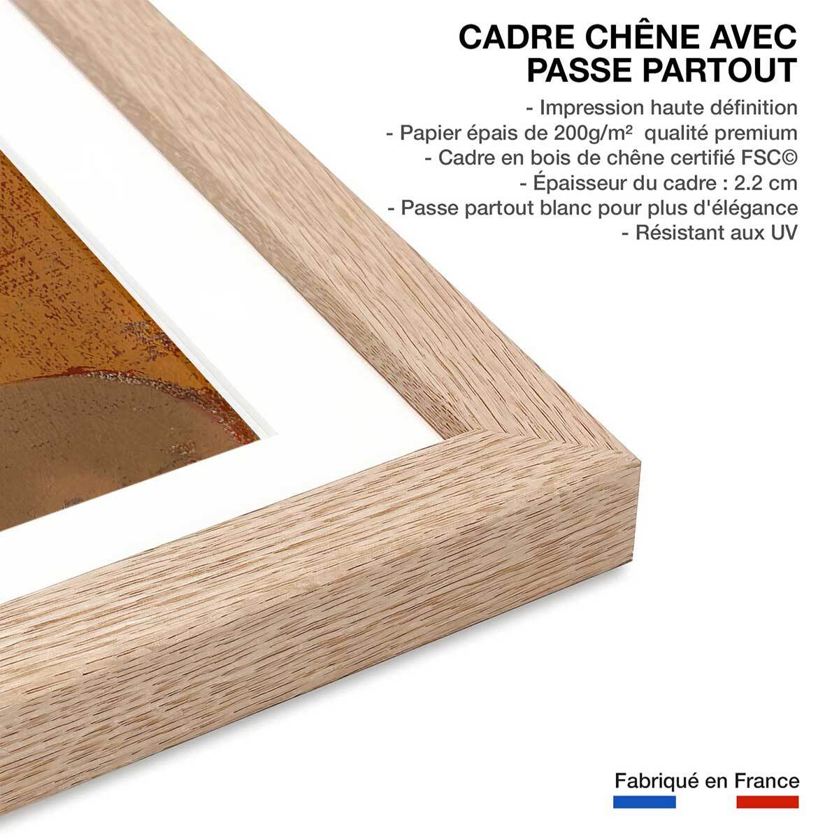 Poster Senecio - Paul Klee Affiche + cadre en bois - Chêne