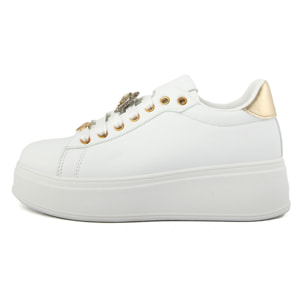 Sneakers Donna colore Bianco-Altezza tacco:4,5cm