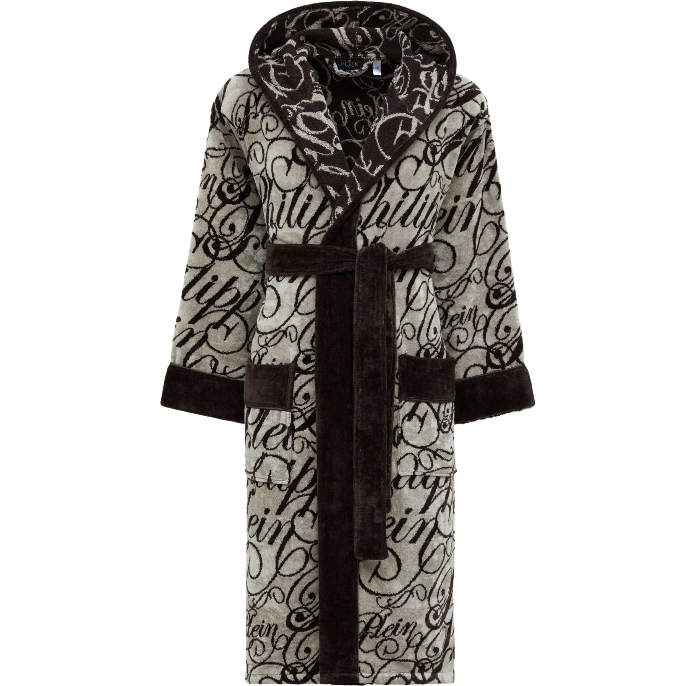 PHILIPP PLEIN Hooded Bathrobe Signature
