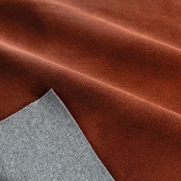 Tissu fausse fourrure rase extra douce avec dos polaire - Orange Foncé