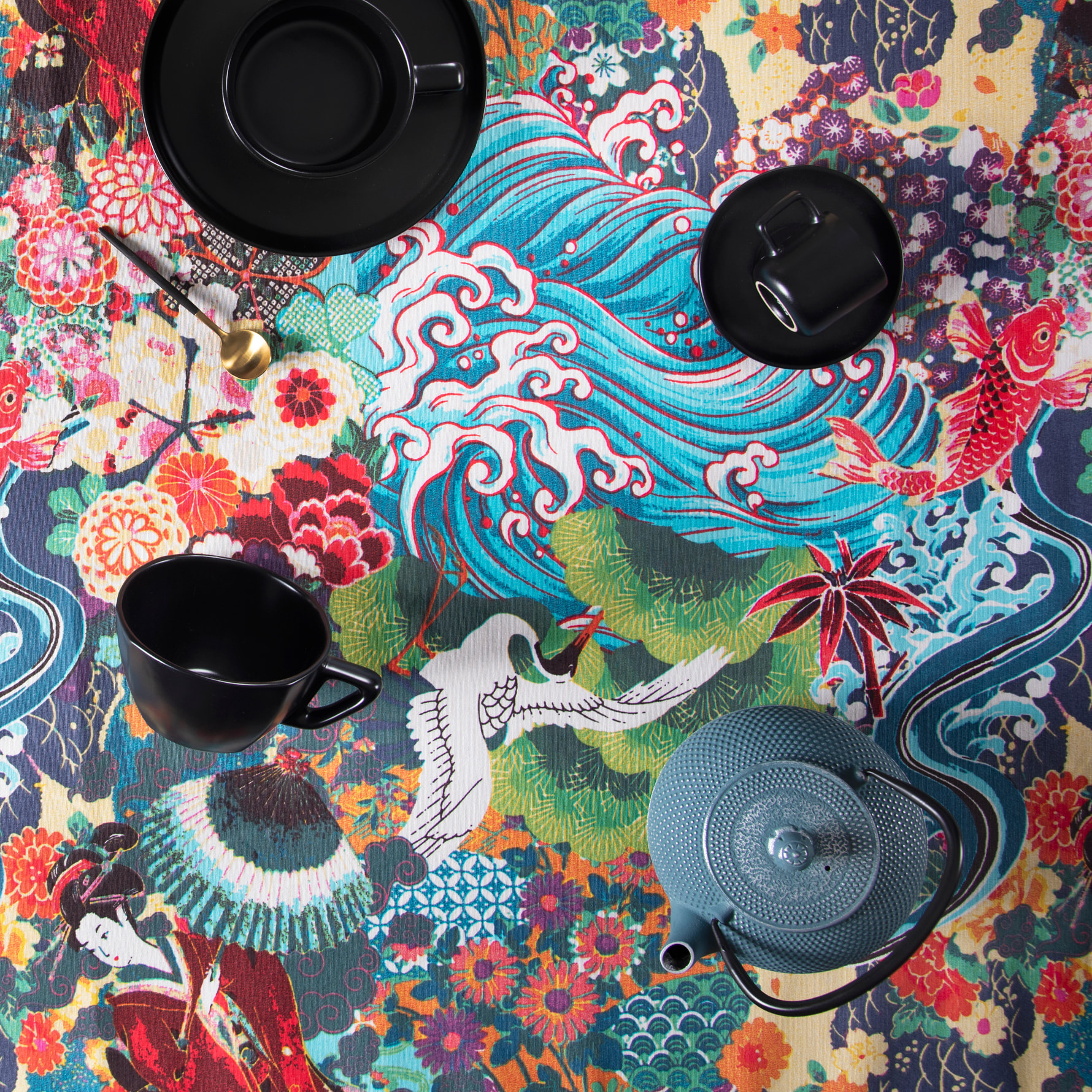 Tovaglia 140x240 Excelsa – Kimono, Cotone Multicolore