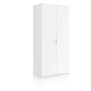Armario de 2 puertas y diseño práctico en blanco 81x180 cm Astra Blanco