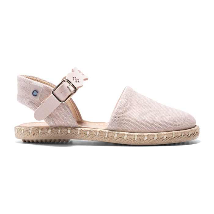 Alpargatas Hebilla Bordado Rosa