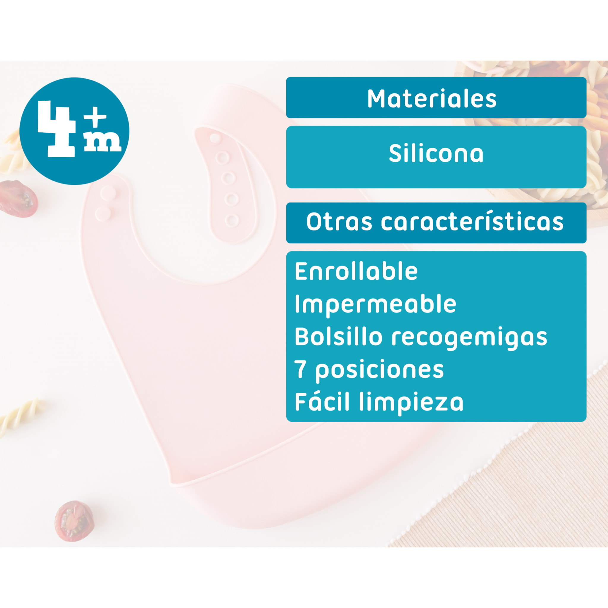 BABERO BLANDITO SILICONA ROSA