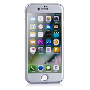 CARCASA FULL COVER+CRISTAL PARA IPHONE 7 SILVER