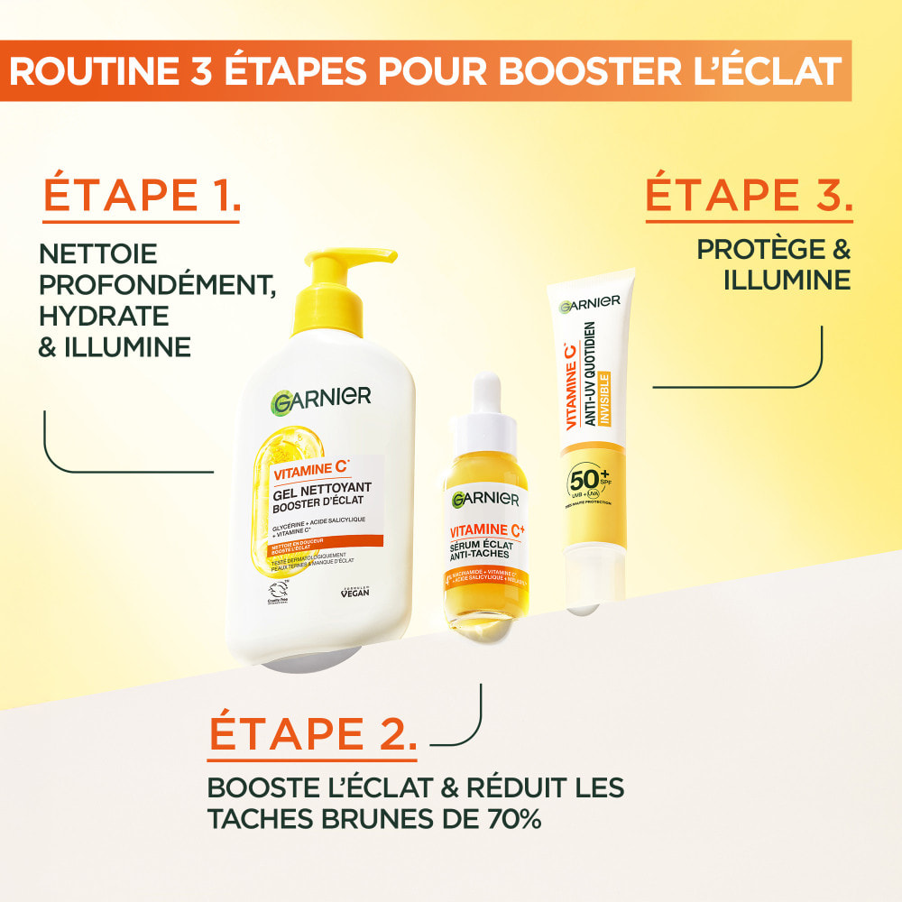 Garnier SkinActive Vitamine C Anti-UV Quotidien Invisible SPF50+ 40mL