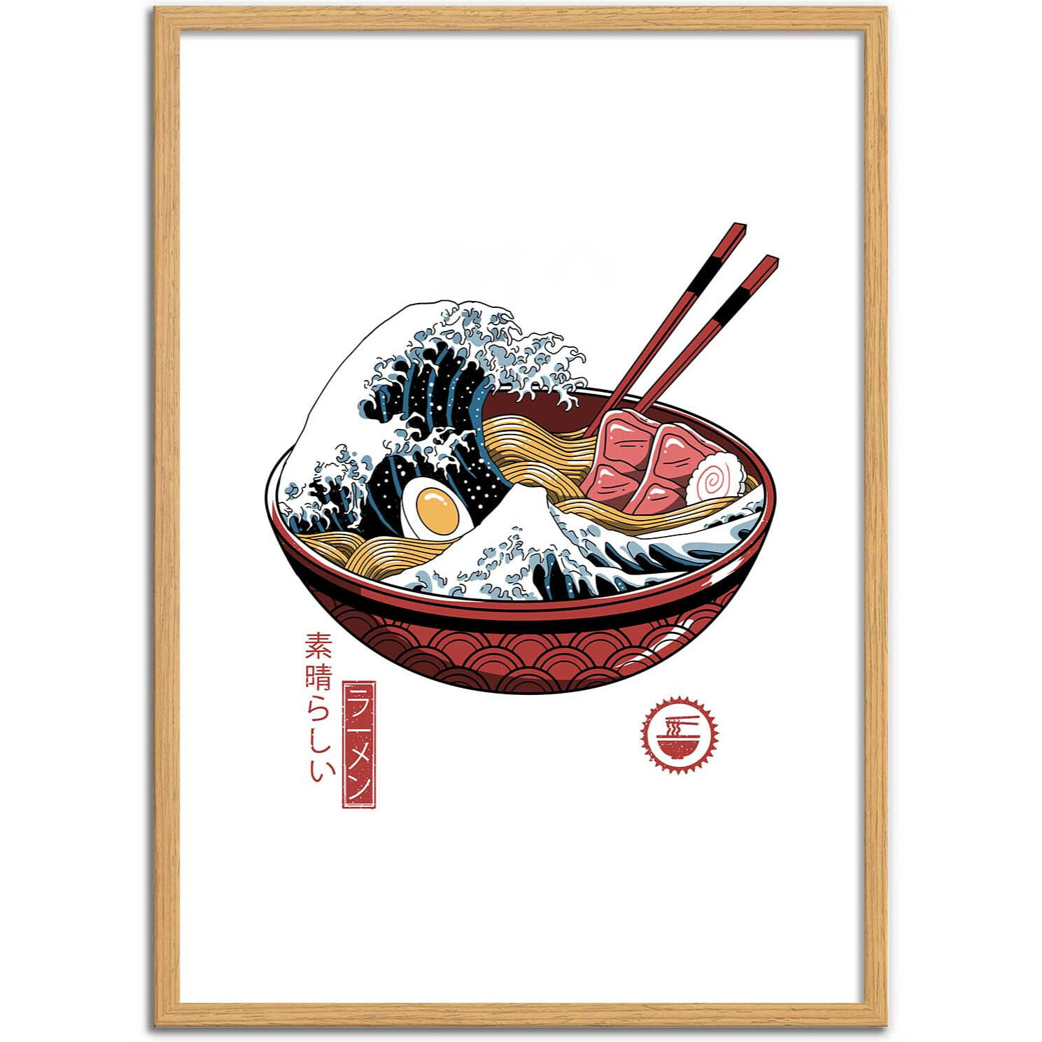 Affiche - Great ramen wave White version - Vincent Trinidad