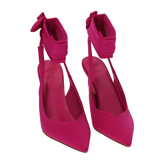 Décolleté lace-up fucsia, tacco 9,5 cm