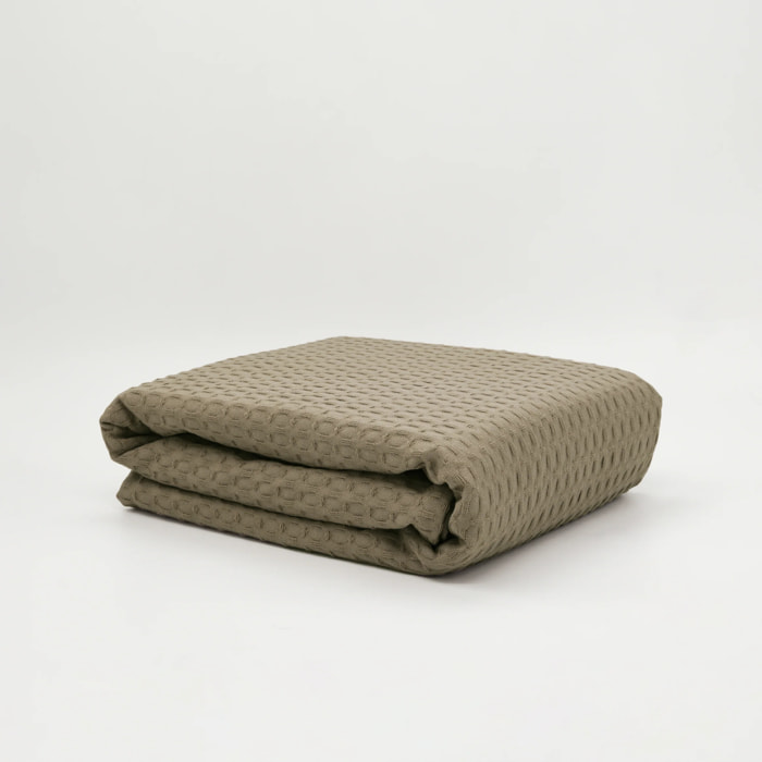 Plaid gaufré 100% coton Wallnut 130x170 cm