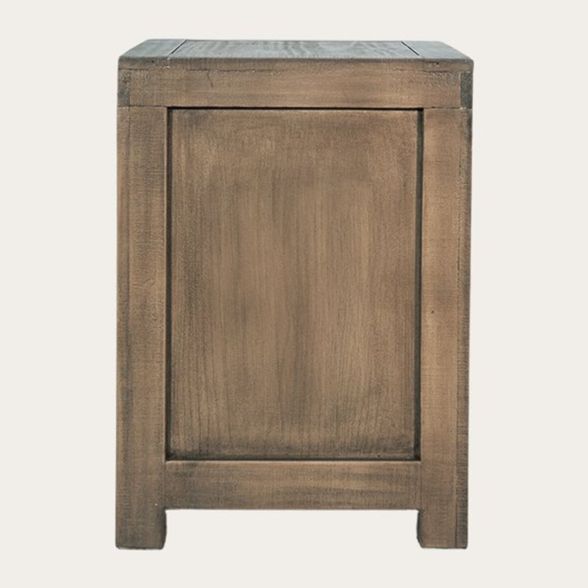 Table de chevet Tiber -bois massif d'araucaria-couleur nogal 50 x 60 x 43 cm