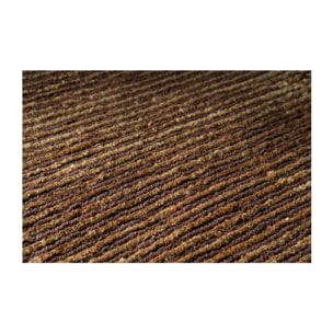 tapis entrée 60x120 fait main en chanvre marron rectangle motif uni TRANSFORM 3