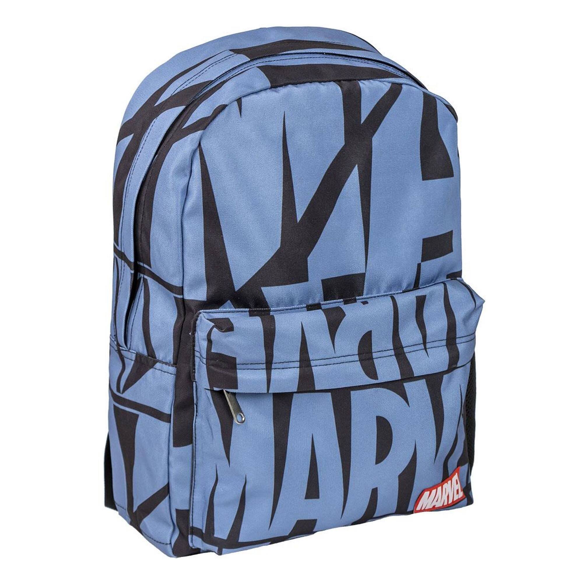 Mochila casual de marvel - color azul - 32x12x42 cm - fabricada en poliéster - estampado con motivos de marvel