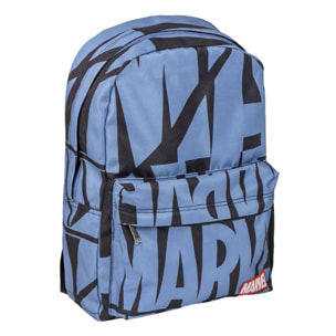 Mochila casual de marvel - color azul - 32x12x42 cm - fabricada en poliéster - estampado con motivos de marvel