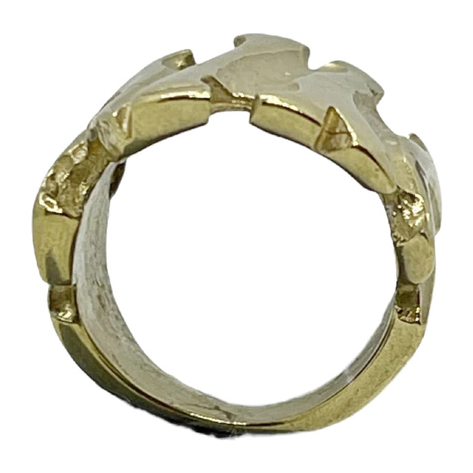 Anillo Root dorado chapado