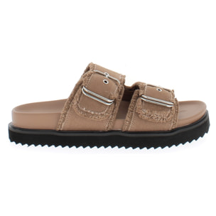Armata di Mare Scarpe Donna Ciabatte con Doppia Fibbia AMD S61H39 Burro