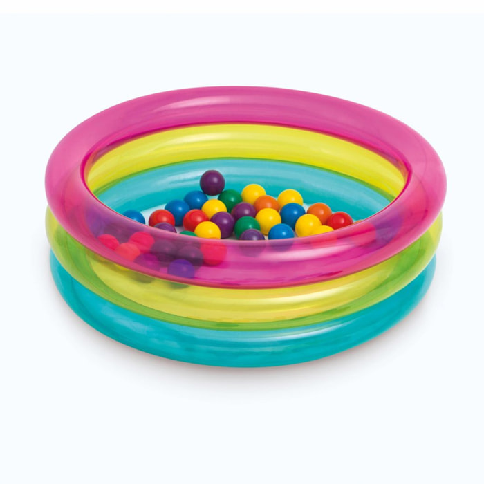 Intex Piscina Baby 3 Anelli con Palline Fun Ballz, 86x25 cm