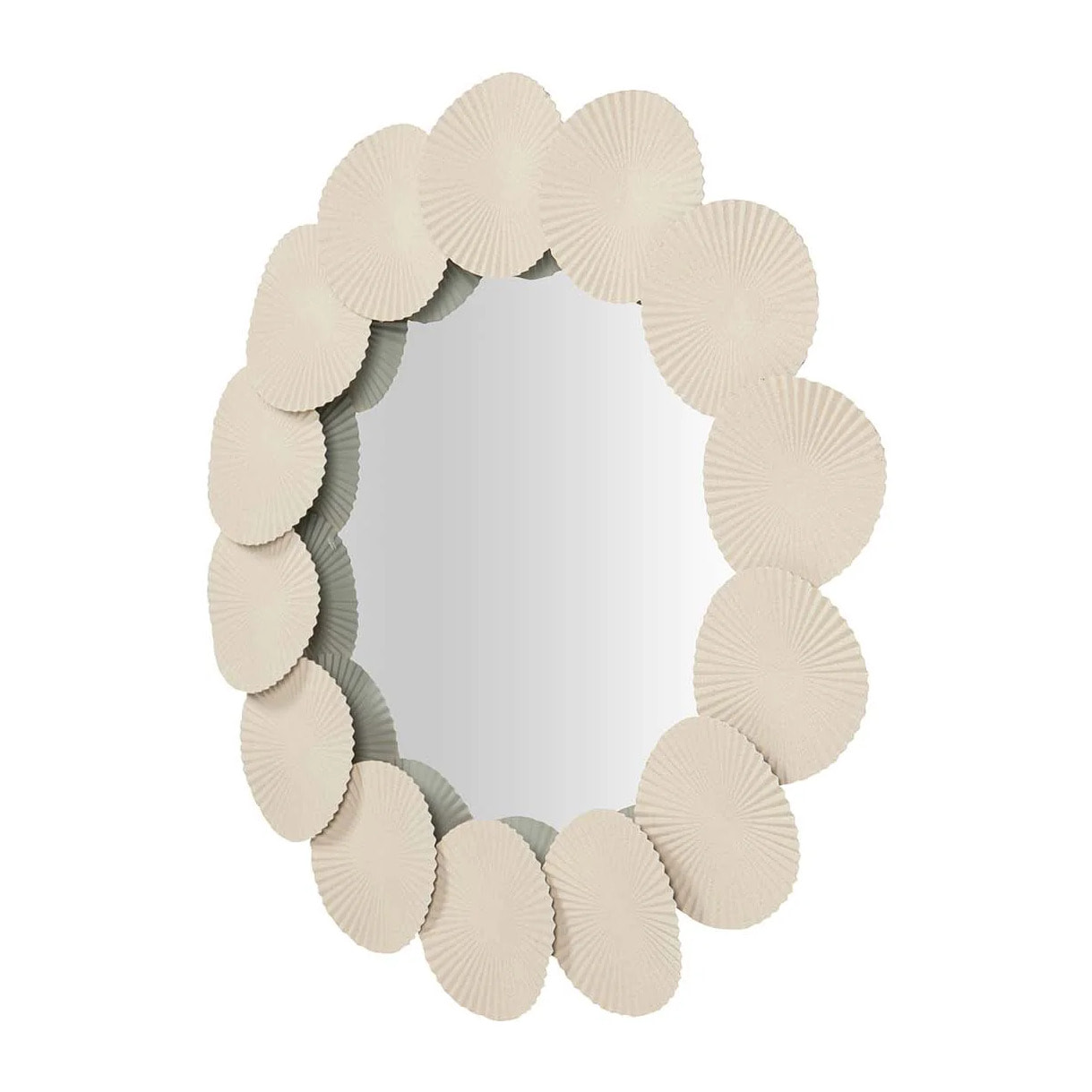 Espejo Metal Redondo Beige 75x4x75 Cm