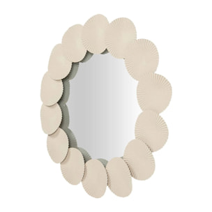 Espejo Metal Redondo Beige 75x4x75 Cm