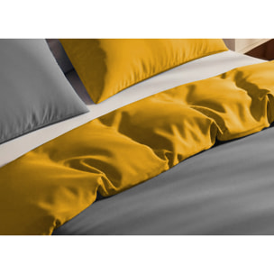 Copripiumino Bicolor Double Face Matrimoniale 100% Cotone Made in Italy