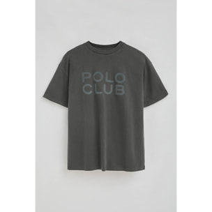 Maglietta Tarak grigio scuro con logo Polo Club