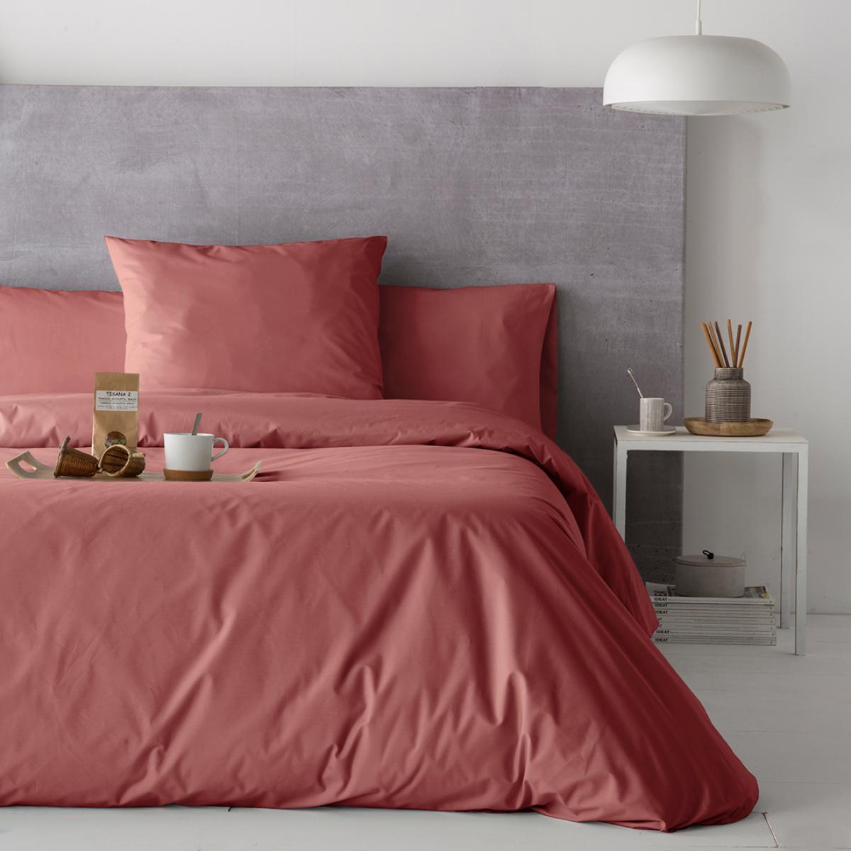 Housse de couette PURE en coton percale - rose foncÃ© - vendue seule