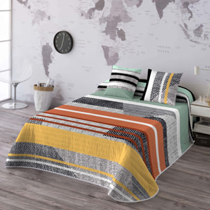 Naturals - Colcha Bouti Estampada - 2/3 Piezas - 100% Poliéster - Microfibra - 70 gr/m² - Denim