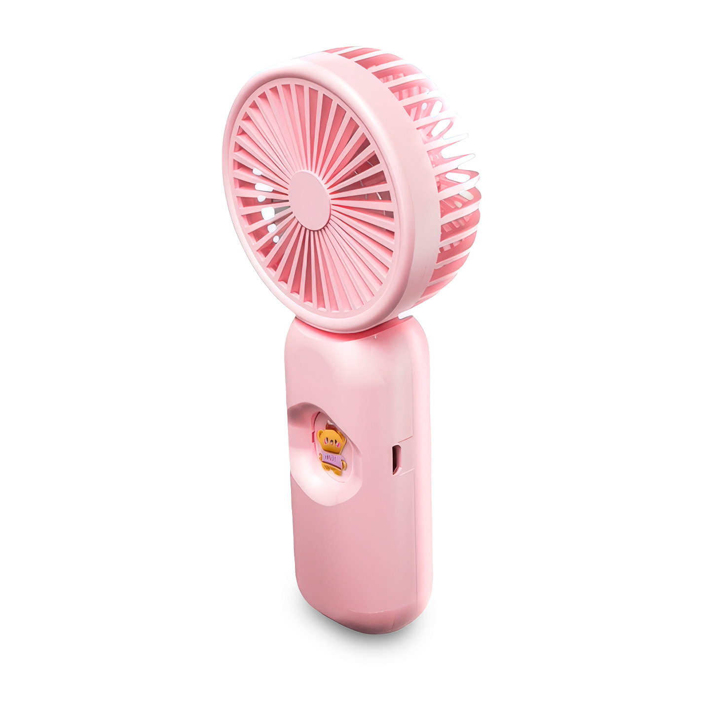 Ventilador portátil FS04 con 3 velocidades ajustables y batería recargable. Ajuste de 180°. Compacto, ligero y fácil de transportar.