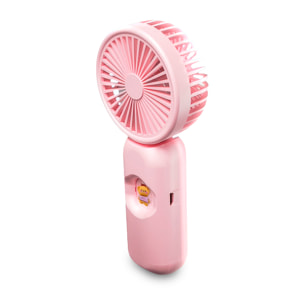 Ventilador portátil FS04 con 3 velocidades ajustables y batería recargable. Ajuste de 180°. Compacto, ligero y fácil de transportar.