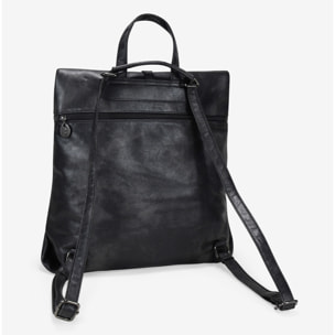 Mochila antirrobo negra con solapa decorativa