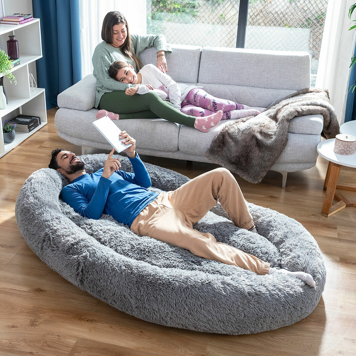 Lit de Chien pour Humains | Human Dog Bed XXL InnovaGoods Grey