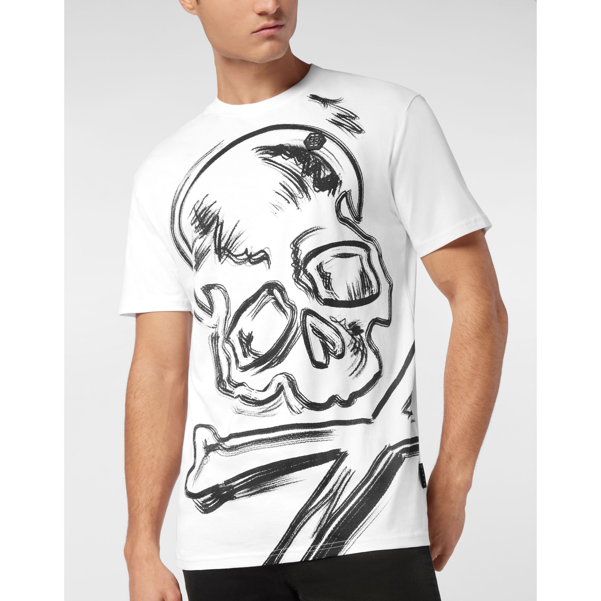 PHILIPP PLEIN T-Shirt Round Neck SKULL