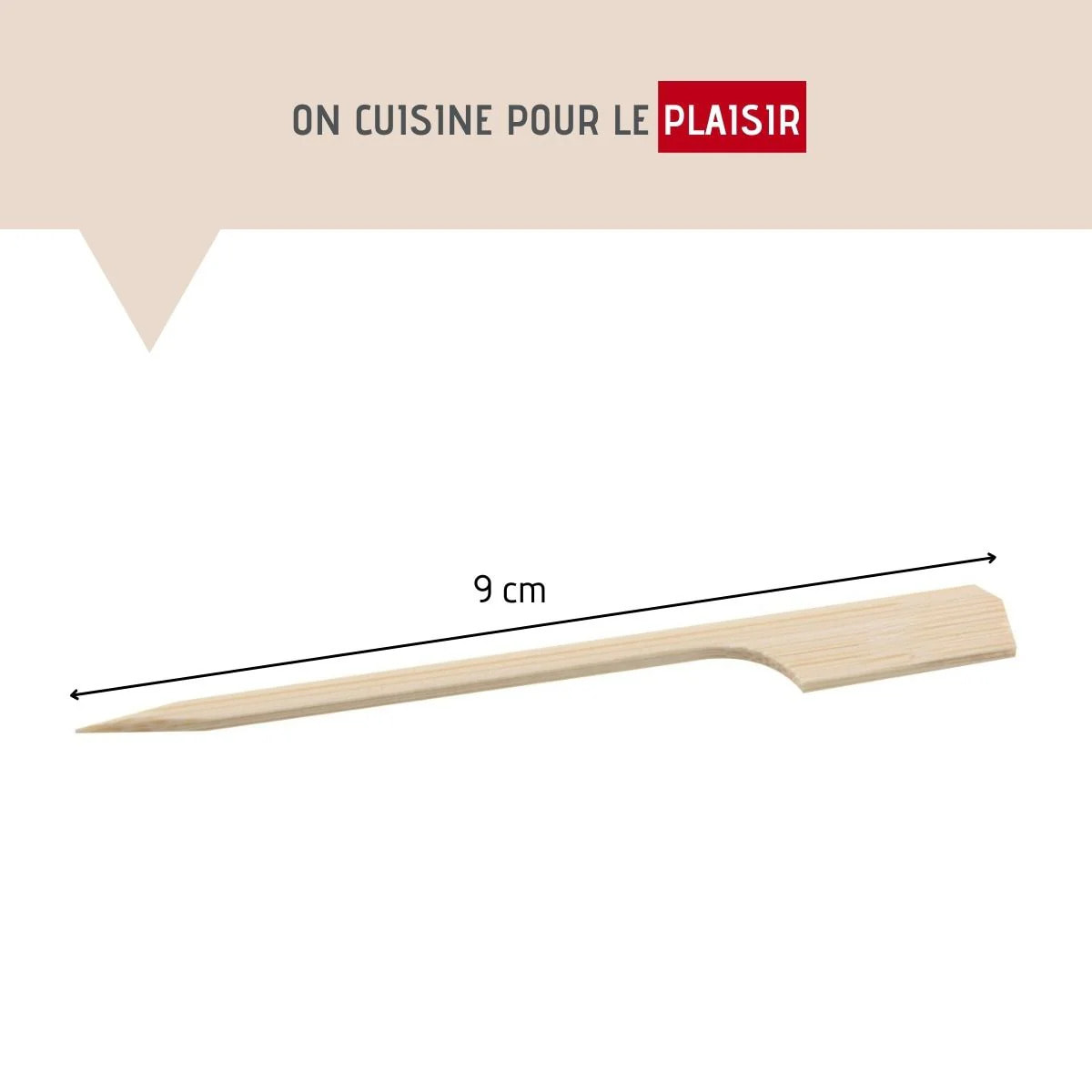 Lot de 100 piques en bois 9 cm Fackelmann Basic