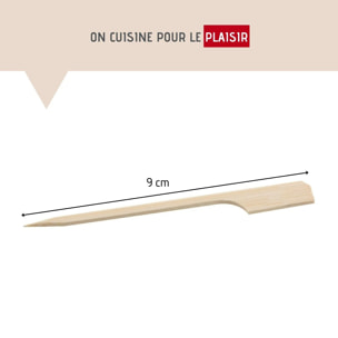 Lot de 100 piques en bois 9 cm Fackelmann Basic