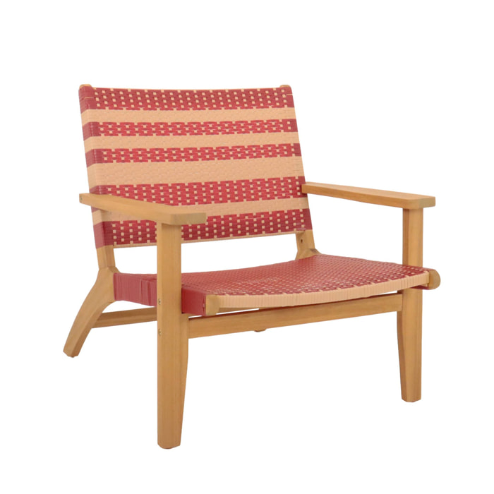 Fauteuil de jardin bois d'acacia et résine GOA