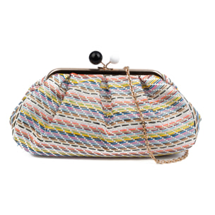 Boesio Bolso bandolera Mujer. Fabricado en rafia sintética entrelazada.