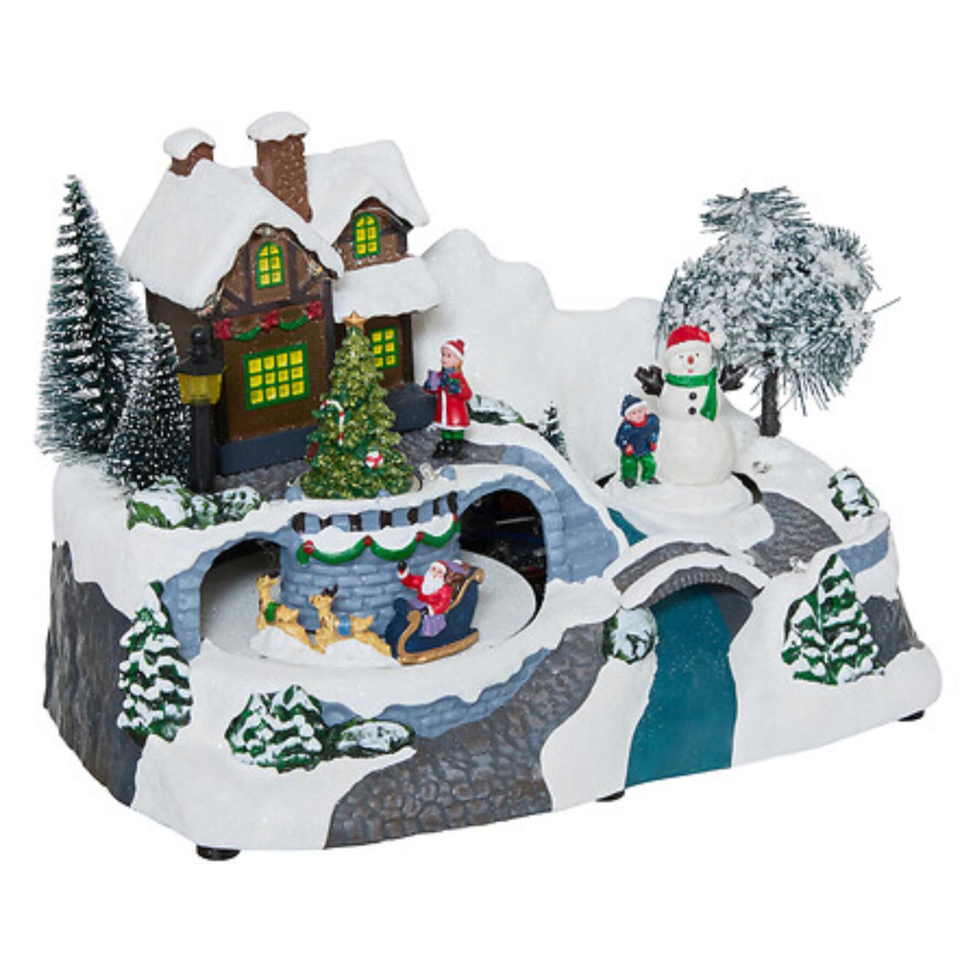 Well home - casa de luces de pueblo navideño