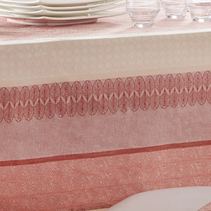 Nappe ronde/ovale enduite Charleston - Corail