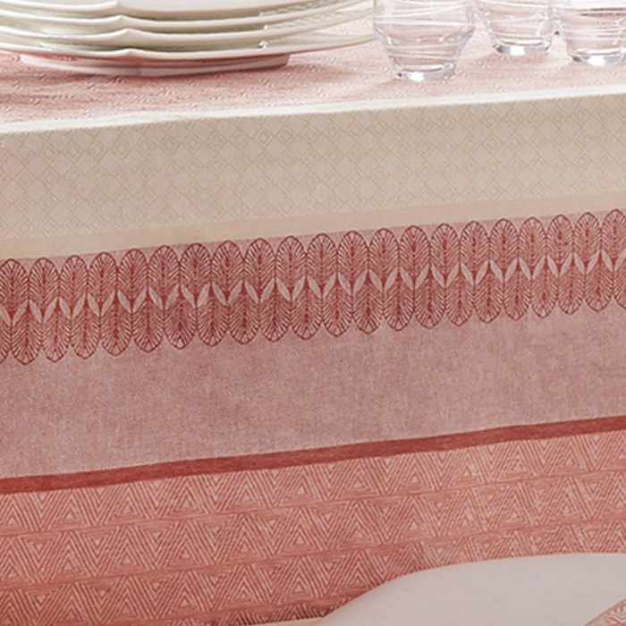 Nappe ronde/ovale enduite Charleston - Corail