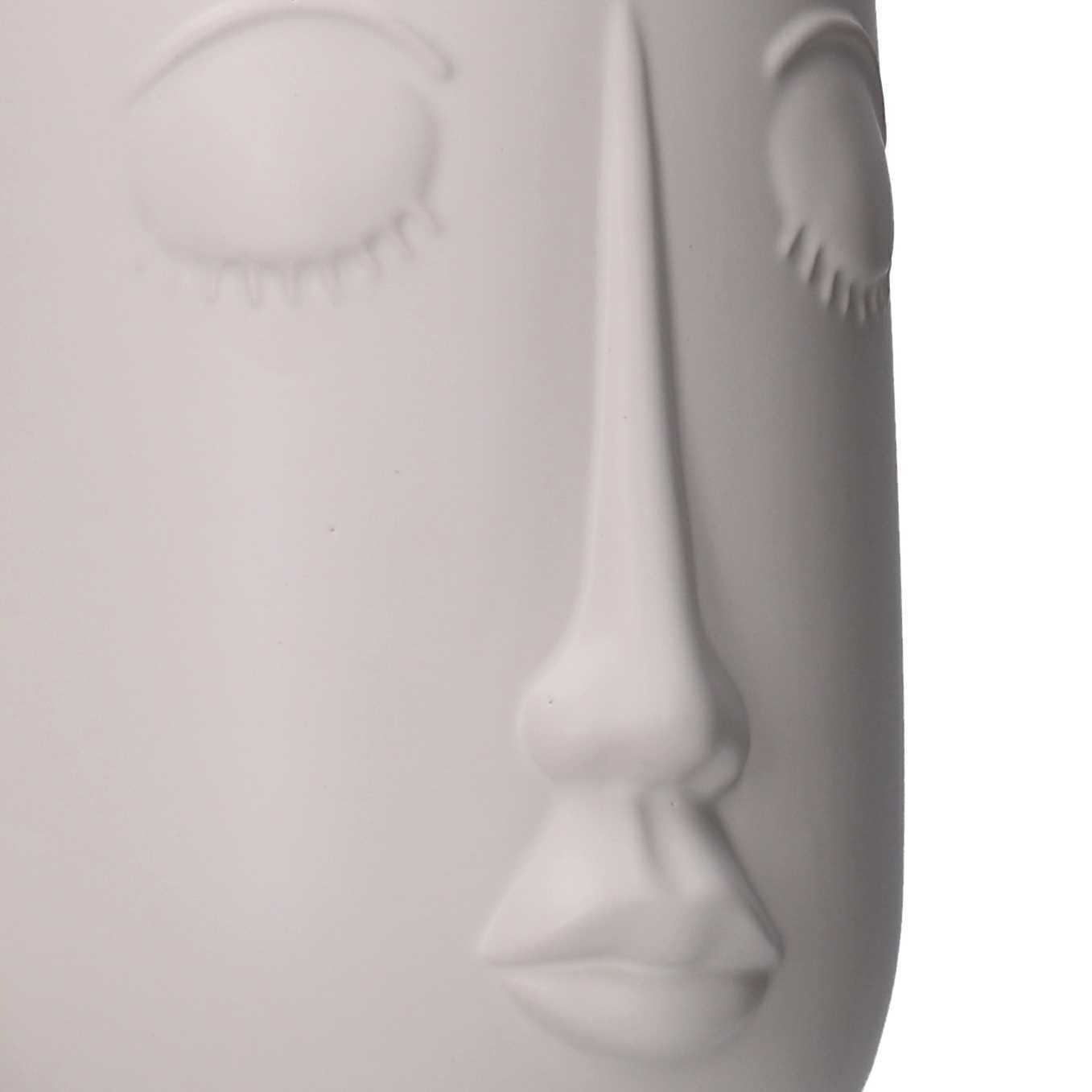 Portavaso in ceramica viso bianco cm12x11,2h21