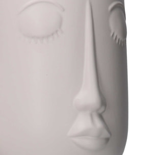 Portavaso in ceramica viso bianco cm12x11,2h21