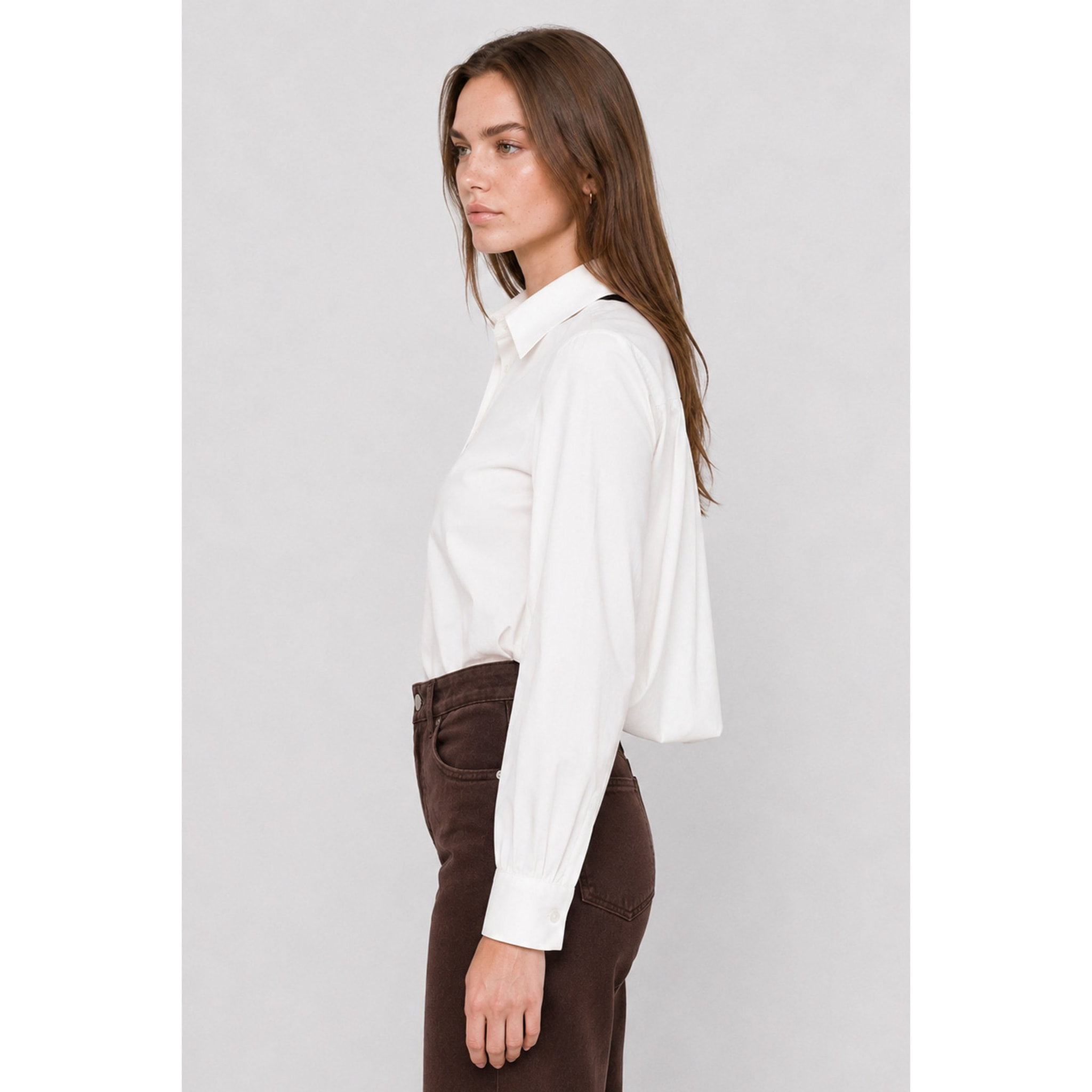 Kocca - Camicia da donna in cotone con colletto e maniche lunghe Donna