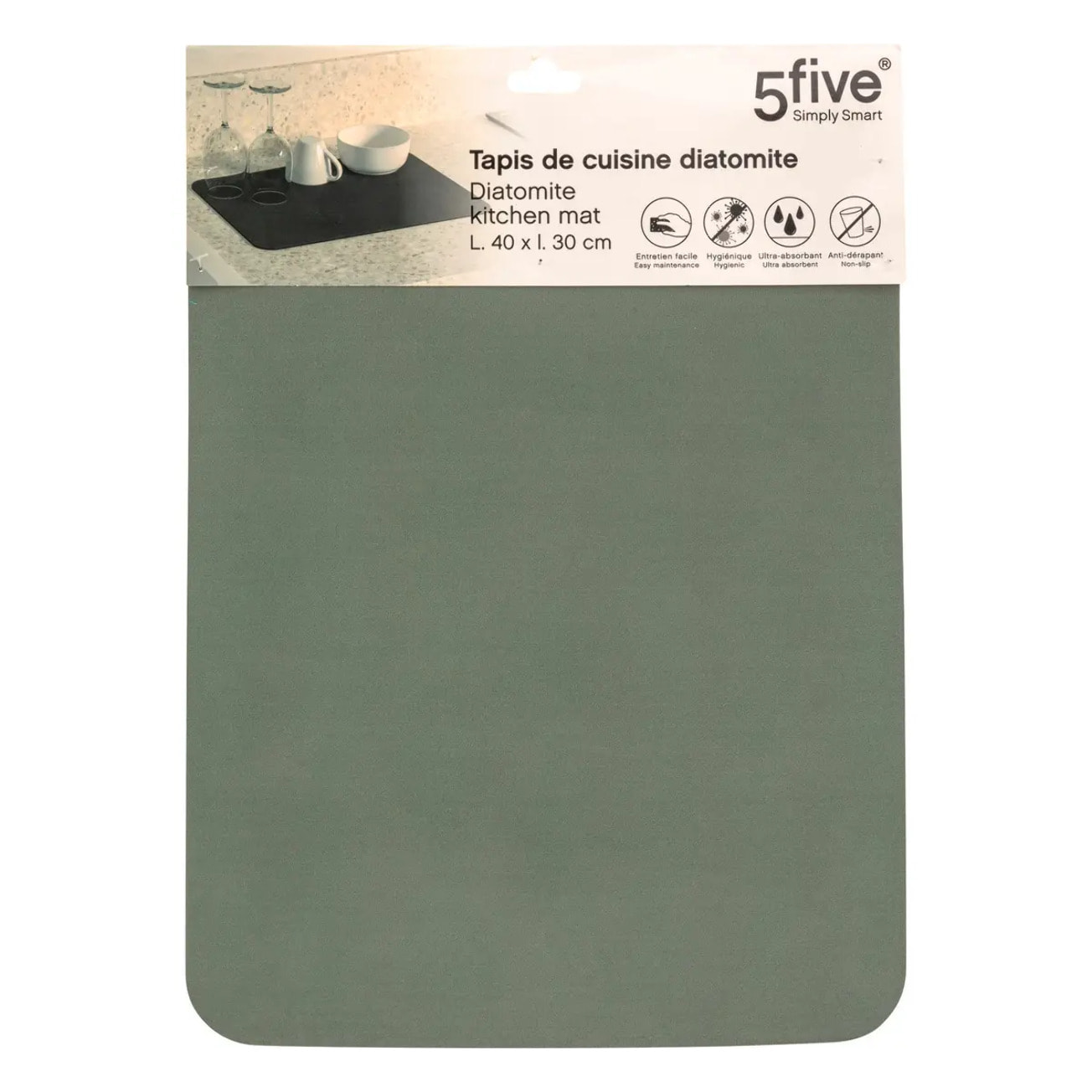 Tapis de vaisselle en diatomite 40x30cm