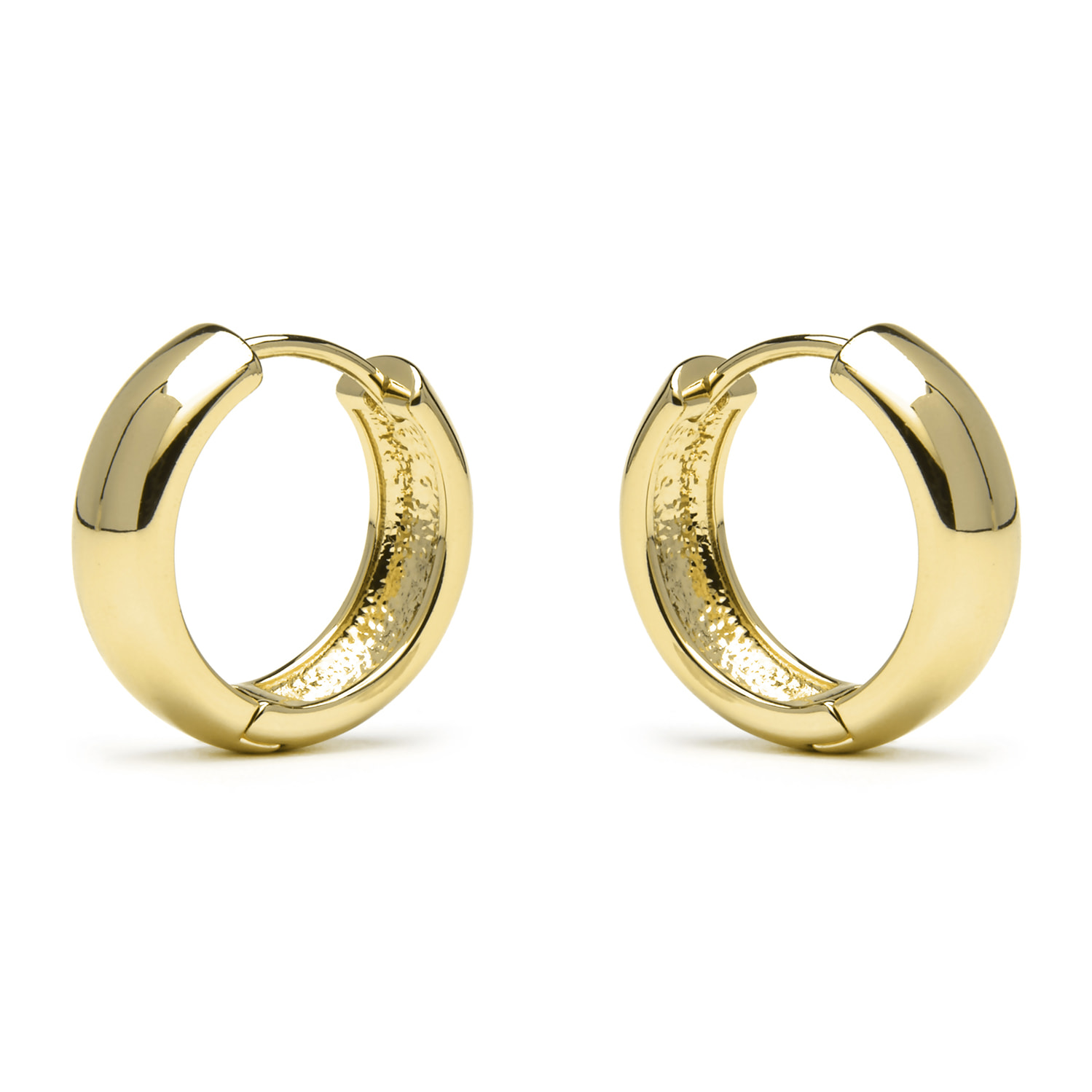 Pendientes de 16mm de diámetro acabado oro amarillo de 18k