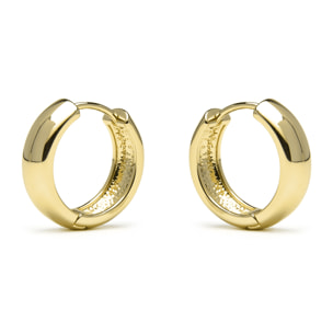 Pendientes de 16mm de diámetro acabado oro amarillo de 18k