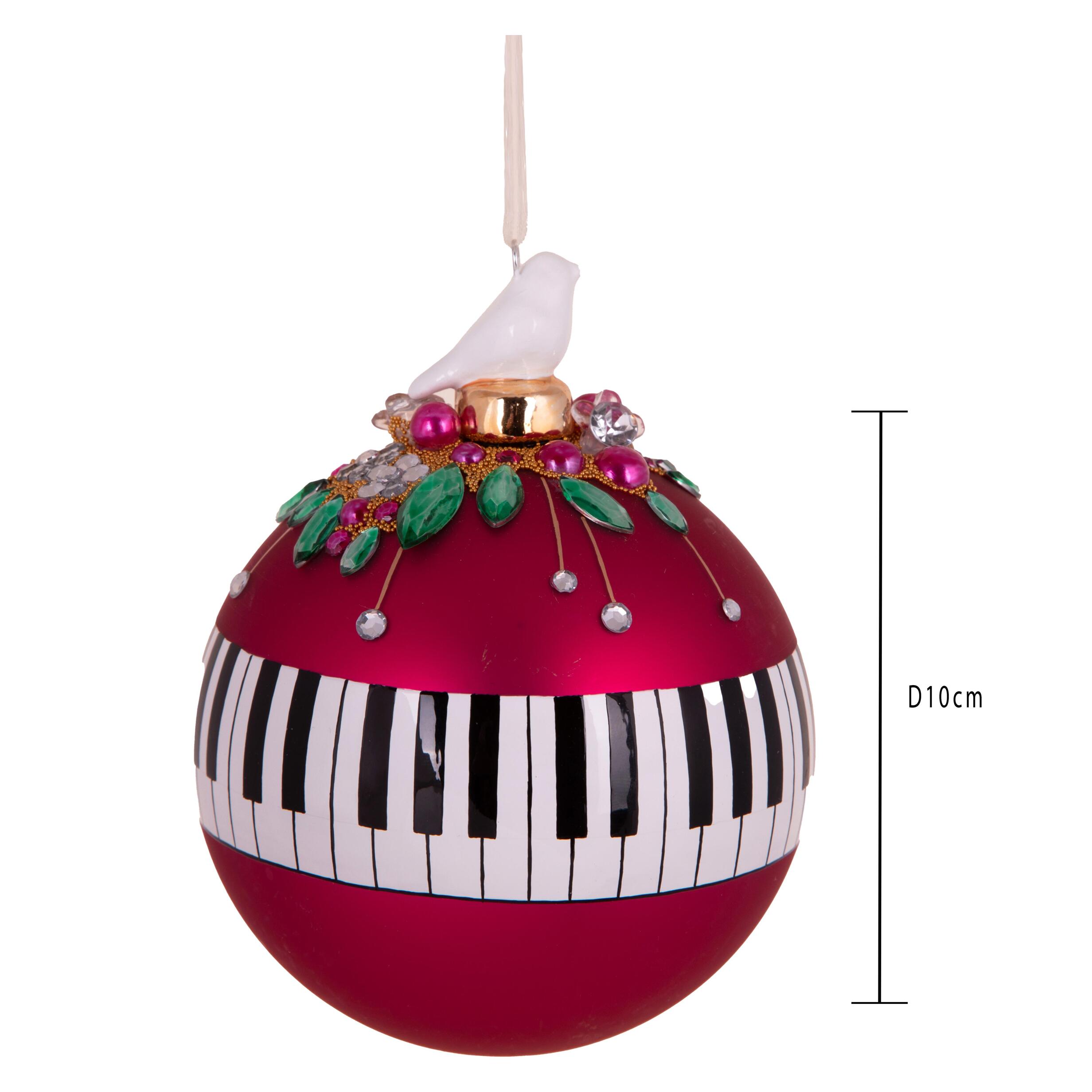 Sfera con decoro pianoforte - Pezzi 3 - ROSA - Bianchi Dino SpA