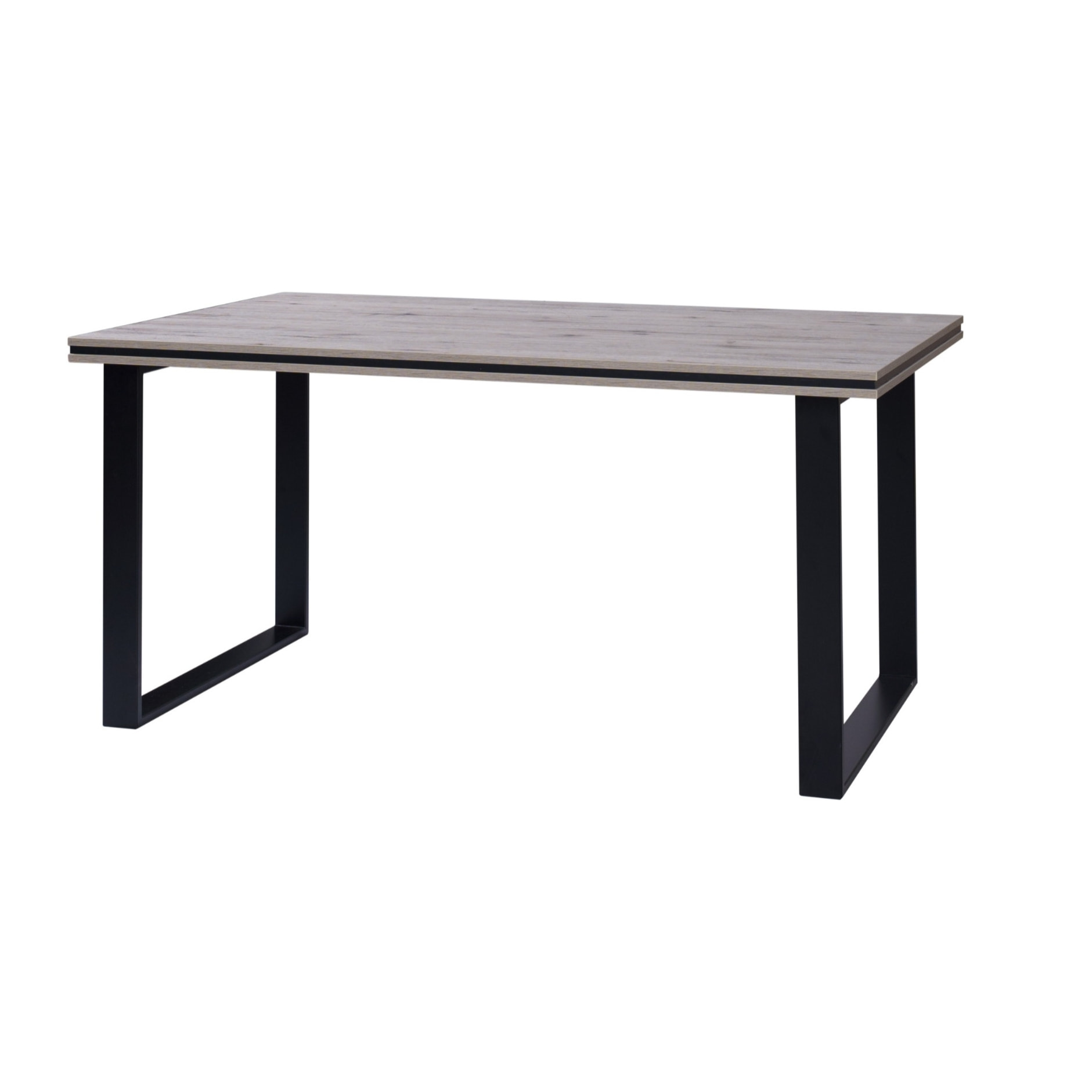 Otis - table à manger - effet bois gris - 4 à 6 personnes - Bois / Gris