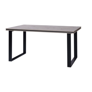 Otis - table à manger - effet bois gris - 4 à 6 personnes - Bois / Gris