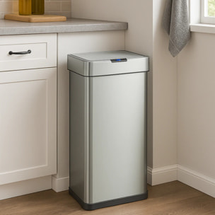 Poubelle automatique inox DAYTONA argent 90L