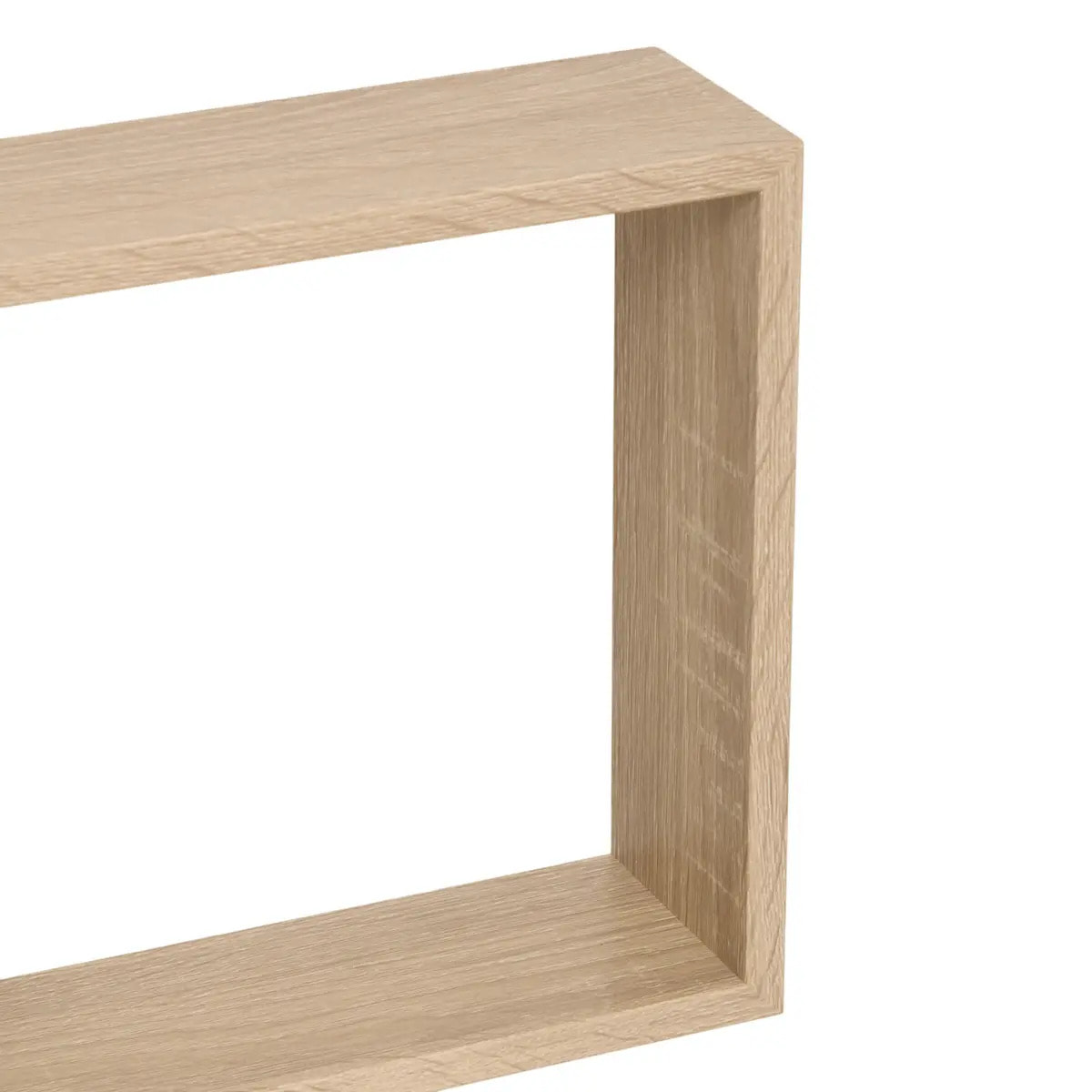 3 petites étagères murales "Fixy" cube effet chêne